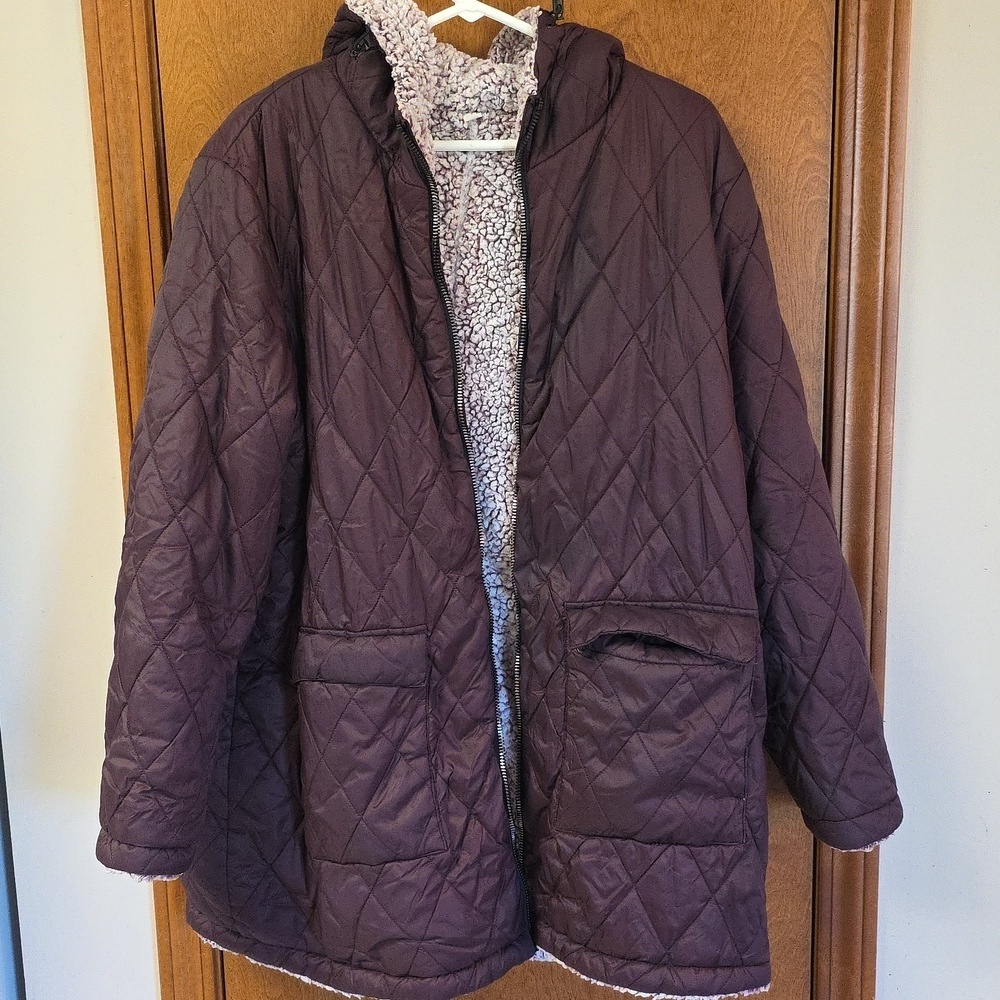 Free Country Reversable Outerwear Jacket Purple XXL